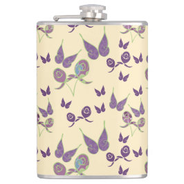 Schmetterlingsfreude in Cream Flask Flachmann