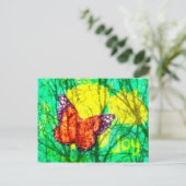 Schmetterlingsfreude Postkarte (Stehend Vorderseite)