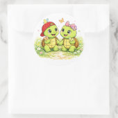 Schmetterlingsfreunde Runder Aufkleber (Tasche)