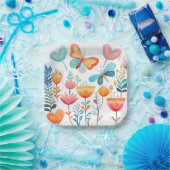 Schmetterlingsgarten 1 pappteller (Party)