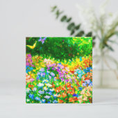 Schmetterlingsgarten— 5,25 x 5,25 gefaltete Karte (Stehend Vorderseite)
