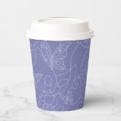 Schmetterlingsgarten Blau Pappbecher (Links)