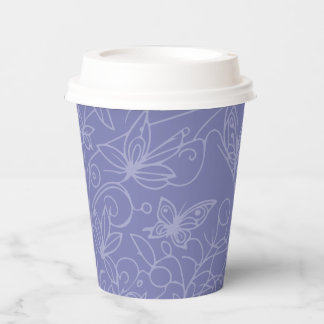 Schmetterlingsgarten Blau Pappbecher