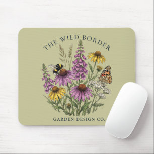 Schmetterlingsgarten Botanischer Salbei Grün Mausp Mousepad