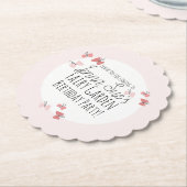 Schmetterlingsgarten Geburtstag Rosa Untersetzer (angewinkelt)