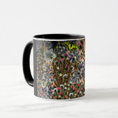 Schmetterlingsgarten Weide Vintage Illustration Tasse (Vorderseite Links)