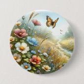 Schmetterlingsgarten Wildblumenwiese Button (Vorderseite)