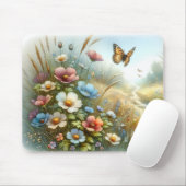Schmetterlingsgarten Wildblumenwiese Mousepad (Mit Mouse)