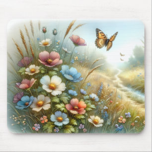 Schmetterlingsgarten Wildblumenwiese Mousepad