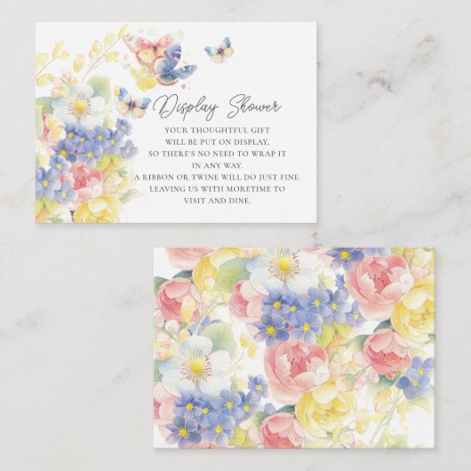 Schmetterlingsgartendusche Begleitkarte (Vorne/Hinten)