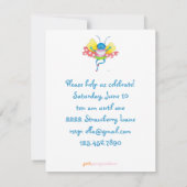 Schmetterlingsgeburtseinladung Einladung (Rückseite)