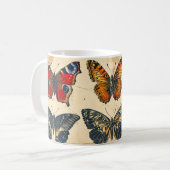Schmetterlingsglück: Vintage Kaffeetasse (Vorderseite Links)