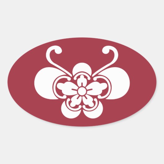 Schmetterlingsgoka Ovaler Aufkleber (Vorderseite)
