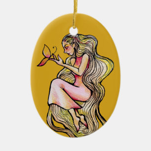Schmetterlingsgöttin Keramik Ornament