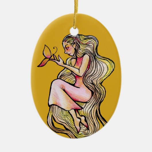 Schmetterlingsgöttin Keramik Ornament (Vorne)