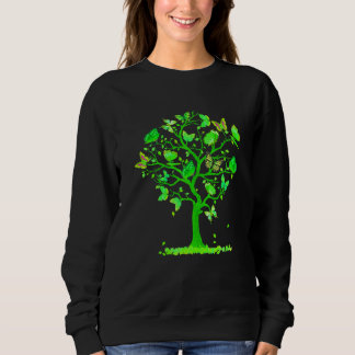 Schmetterlingsgrüne Bäume schön für Schmetterlings Sweatshirt