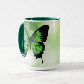 Schmetterlingsgrüne Tasse (Vorderseite Links)