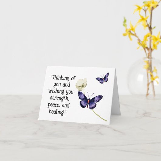 Schmetterlingsheilung Karte (Gelbe Blume)