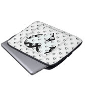 Schmetterlingsherz auf Weiß Laptopschutzhülle (Vorne Knopf)