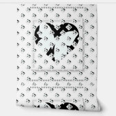 Schmetterlingsherz auf Weiß Tapete (Abrollen)