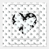 Schmetterlingsherz auf Weiß Tapete (Vorderseite)