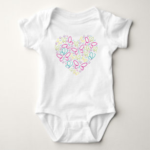 Schmetterlingsherz Baby Strampler