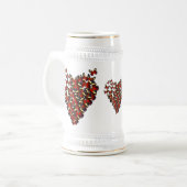 Schmetterlingsherz Bierglas (Vorderseite Links)
