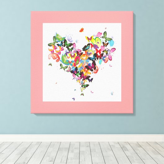 Schmetterlingsherz - Canvas Print - SRF Leinwanddruck (Insitu (Holzboden))