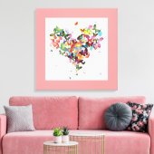 Schmetterlingsherz - Canvas Print - SRF Leinwanddruck (Insitu (Wohnzimmer))