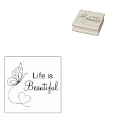 Schmetterlingsherz - Das Leben ist schön Gummistempel (Stempel)