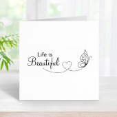 Schmetterlingsherz - Das Leben ist schön Gummistempel