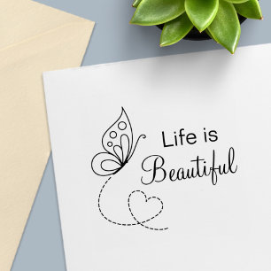 Schmetterlingsherz - Das Leben ist schön Permastempel