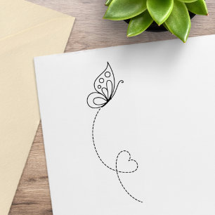 Schmetterlingsherz - Farbe ich Gummistempel