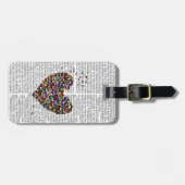 Schmetterlingsherz Gepäckanhänger (Vorderseite horizontal)