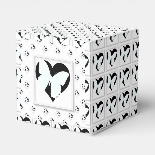 Schmetterlingsherz Geschenkschachtel (Rückseite)