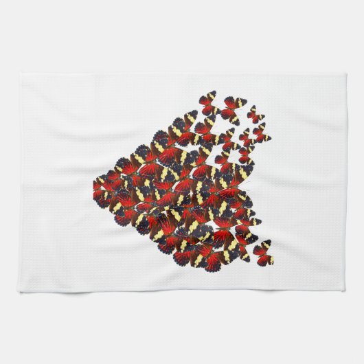 Schmetterlingsherz Handtuch (Horizontal)