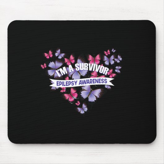 Schmetterlingsherz Ich bin ein Überlebender Pankre Mousepad (Vorne)