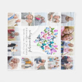 Schmetterlingsherz in liebenswerter Erinnerungsfot Fleecedecke (Vorderseite (Horizontal))