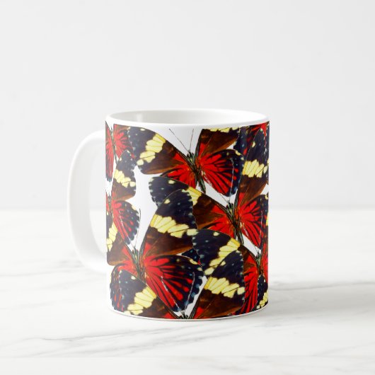 Schmetterlingsherz Kaffeetasse (Vorderseite Links)