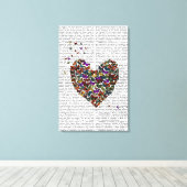 Schmetterlingsherz Leinwanddruck (Insitu (Holzboden))