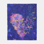 Schmetterlingsherz - Liebe Fleecedecke (Vorderseite)