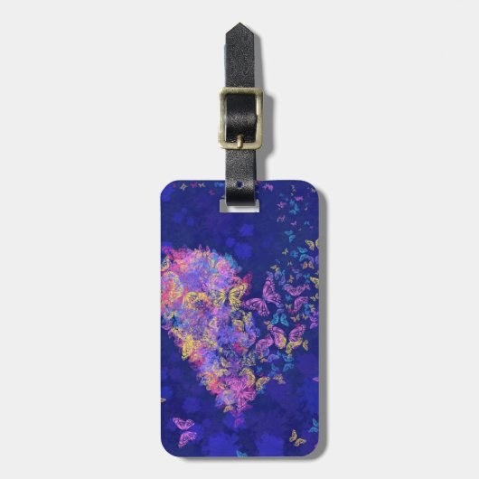 Schmetterlingsherz - Liebe Gepäckanhänger (Vorderseite vertikal)