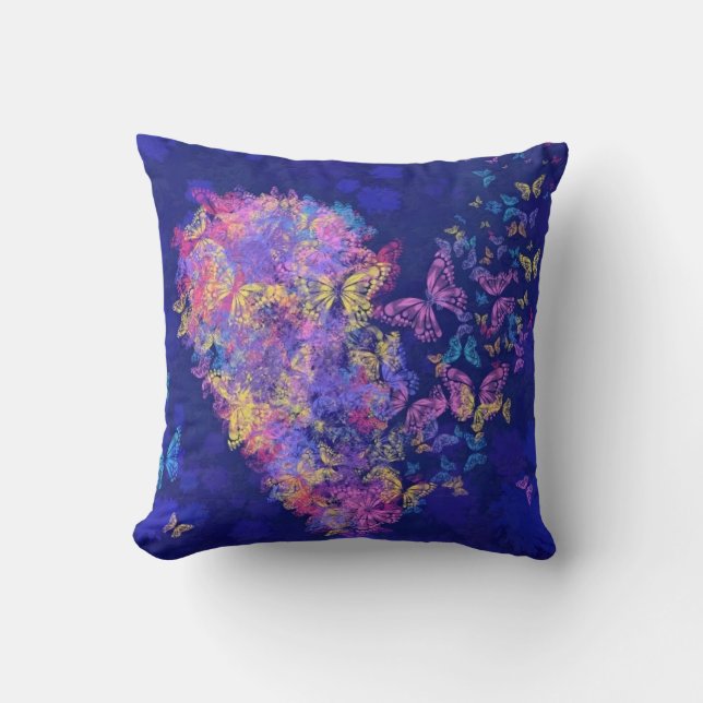 Schmetterlingsherz - Liebe Kissen (Vorderseite)