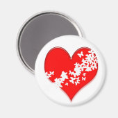 Schmetterlingsherz Magnet (Vorderseite/Rückseite)