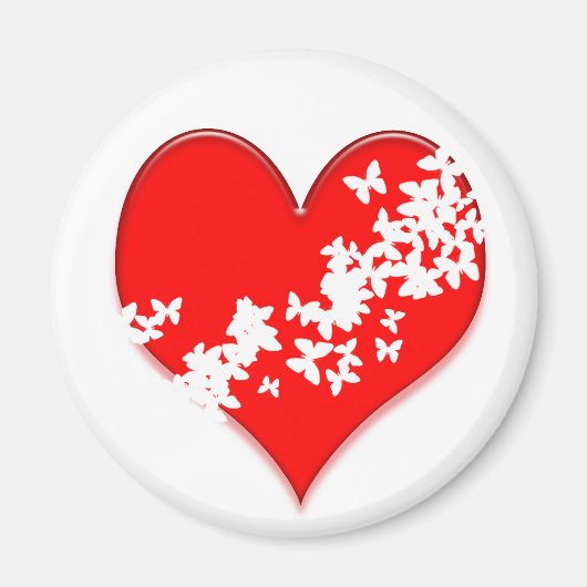 Schmetterlingsherz Magnet (Vorne)