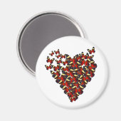 Schmetterlingsherz Magnet (Vorderseite/Rückseite)