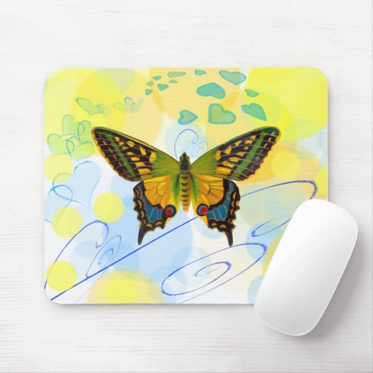 Schmetterlingsherz Mousepad (Mit Mouse)