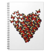 Schmetterlingsherz Notizblock (Vorderseite)