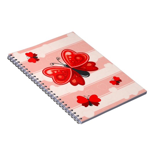 Schmetterlingsherz Notizblock (Rechte Seite)