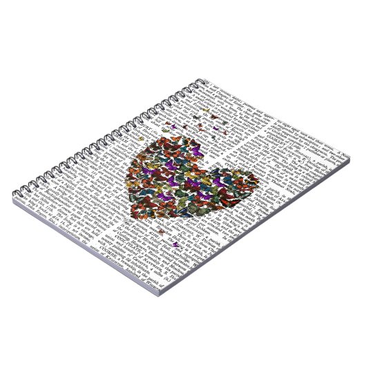 Schmetterlingsherz Notizblock (Linke Seite)